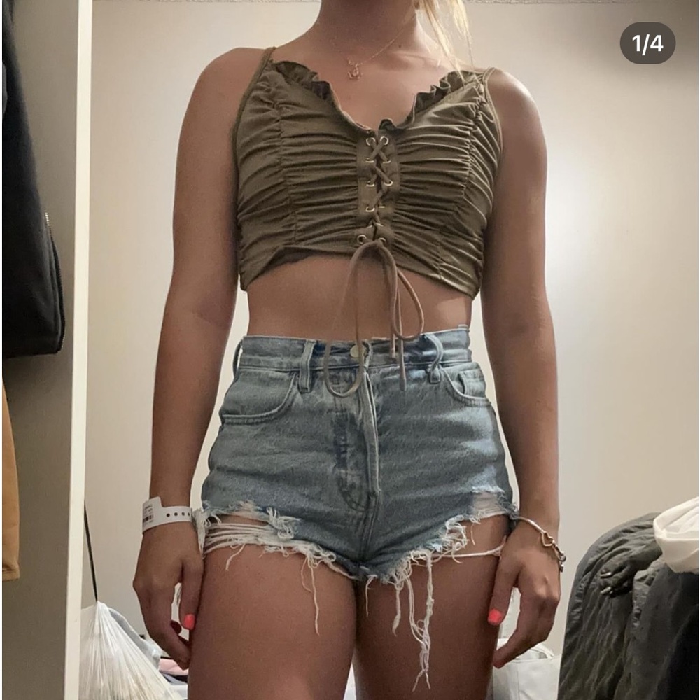 Green tank top